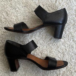 Chie Mihara - Black Leather Sandals, size  6.5